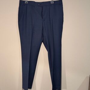 Wool Blend Mens Navy Dress Pants 36x30